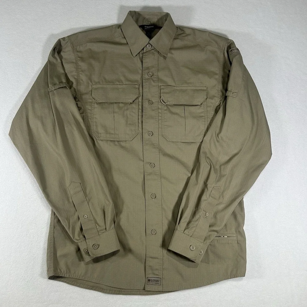 Blackhawk Warrior Wear Shirt Men's Small Tactical Canvas Cargo Pockets Button Up